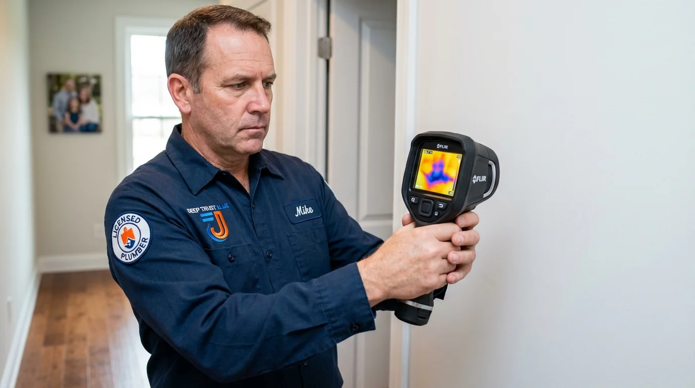 Thermal imaging leak detection by Johns Plumbing LLC in Farmville